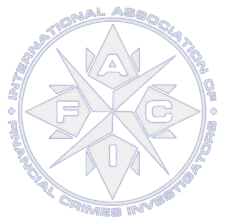 Logo of the International Association of Financial Crimes Investigators with a star emblem.